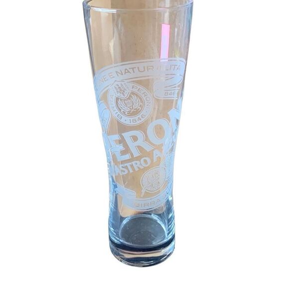 Pre Owned Peroni Nastro Azzurro Birra Superiore Etched Beer Glass Pilsner Style - Picture 8 of 13